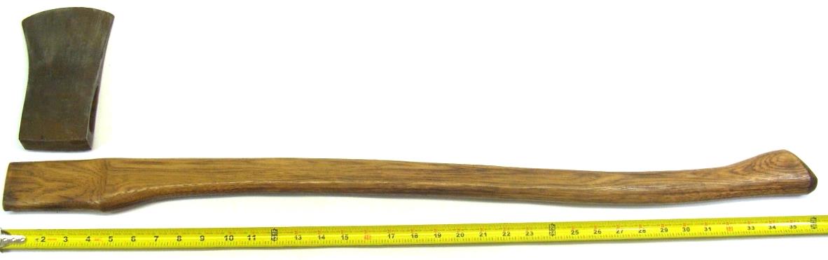 Axe with handle and wedge