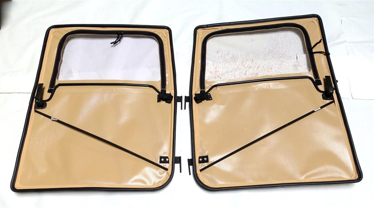 HM-593TAN | 2540-01-329-8072 Tan 2 Man Crew Soft Vinyl Door and Top Kit for HMMWV NOS (7).JPG