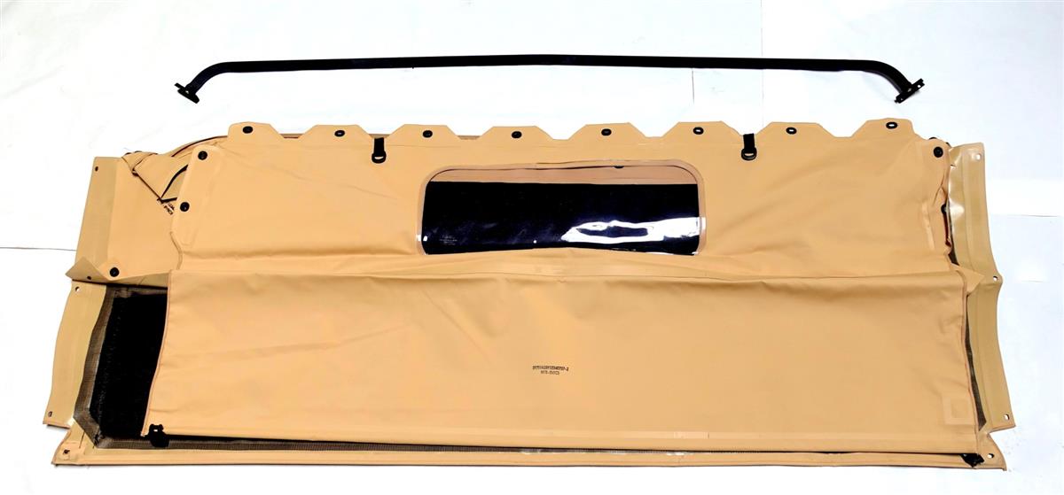 HM-593TAN | 2540-01-329-8072 Tan 2 Man Crew Soft Vinyl Door and Top Kit for HMMWV NOS.JPG