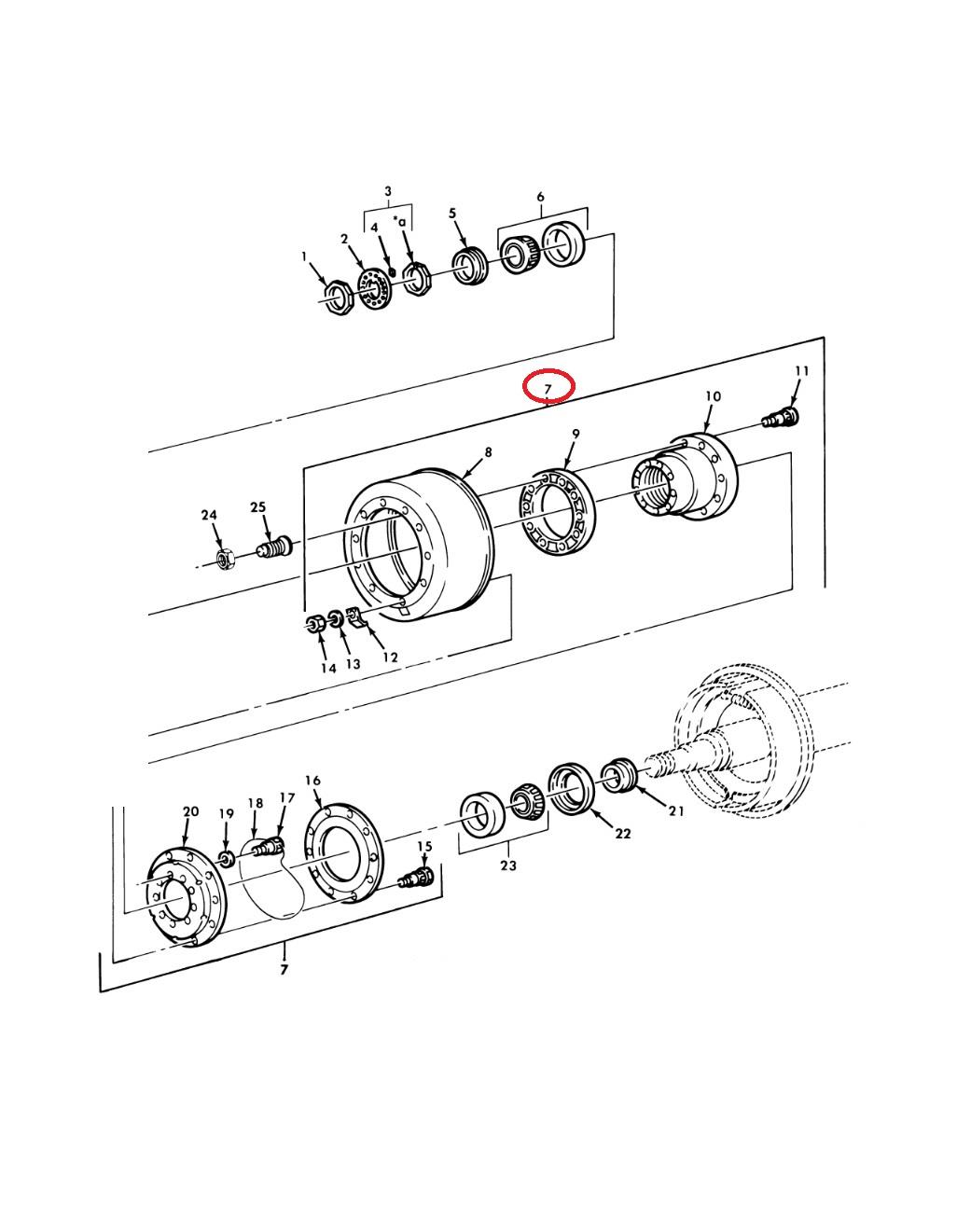 5T-981LEFT | 5T-981LEFT Rear Driver Side Hub and Drum Assembly Parts Diagram.jpg