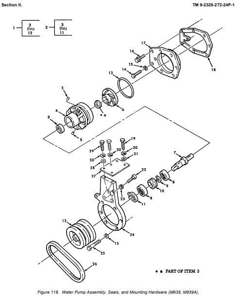 9M-1881 | 9M-1881  Fan Support Bracket For Cummins NHC 250 M939A1 (1).JPG