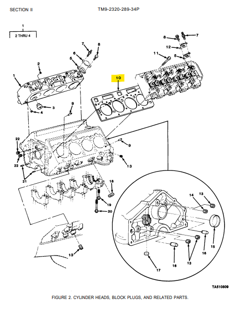 HM-209 | HM-209  Head Gasket 6.2L GM Style V8 Diesel Engine HMMWV.png