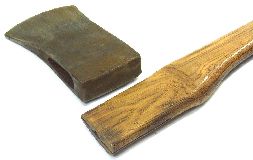 Axe with handle and wedge