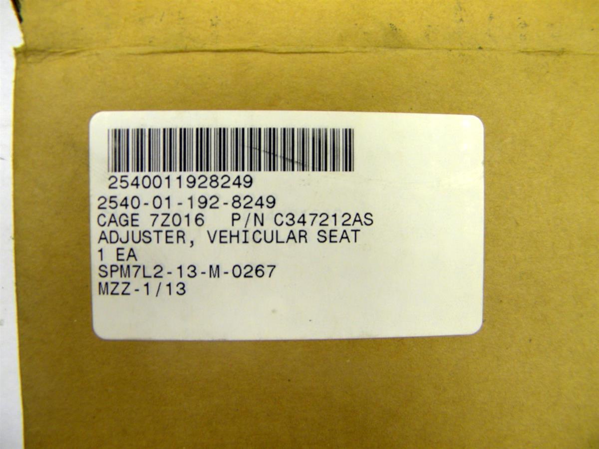 SP-1465 | 2540-01-192-8249 Seat Adjuster for Forklift Truck M10A. NOS (1).JPG