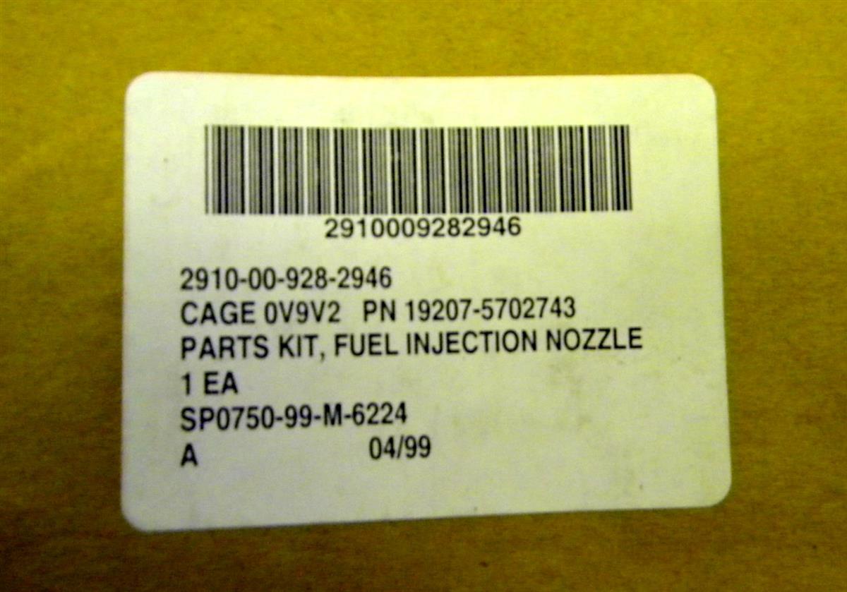 M35-500 | 2910-00-928-2946 Fuel Injector Shim Kit for M35A2 Series with Multi-Feul Engine. NOS (1).JPG