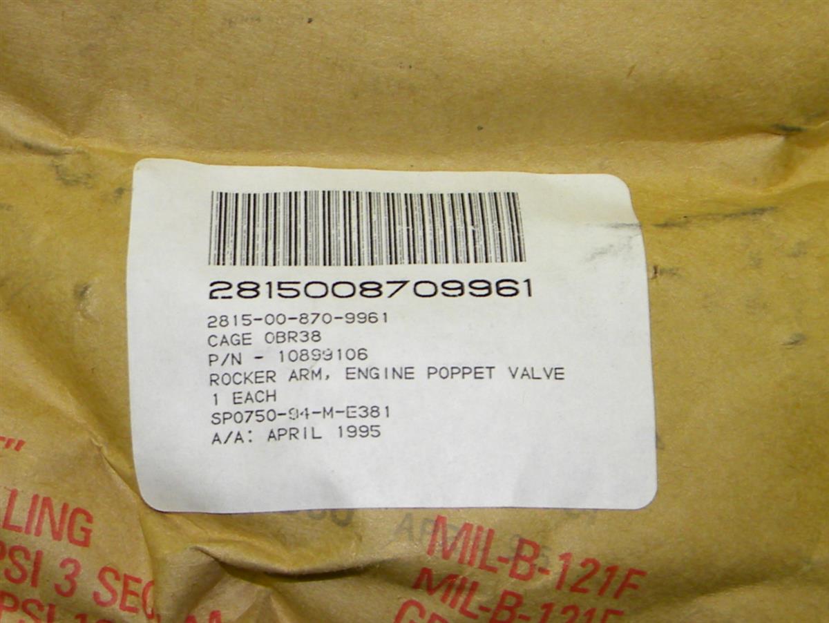 M35-481 | 2815-00-870-9961 Rocker Arm for Engine Poppet Valve for M35A2 Series and M54A2 Series Multi-Fuel. NOS (1).JPG