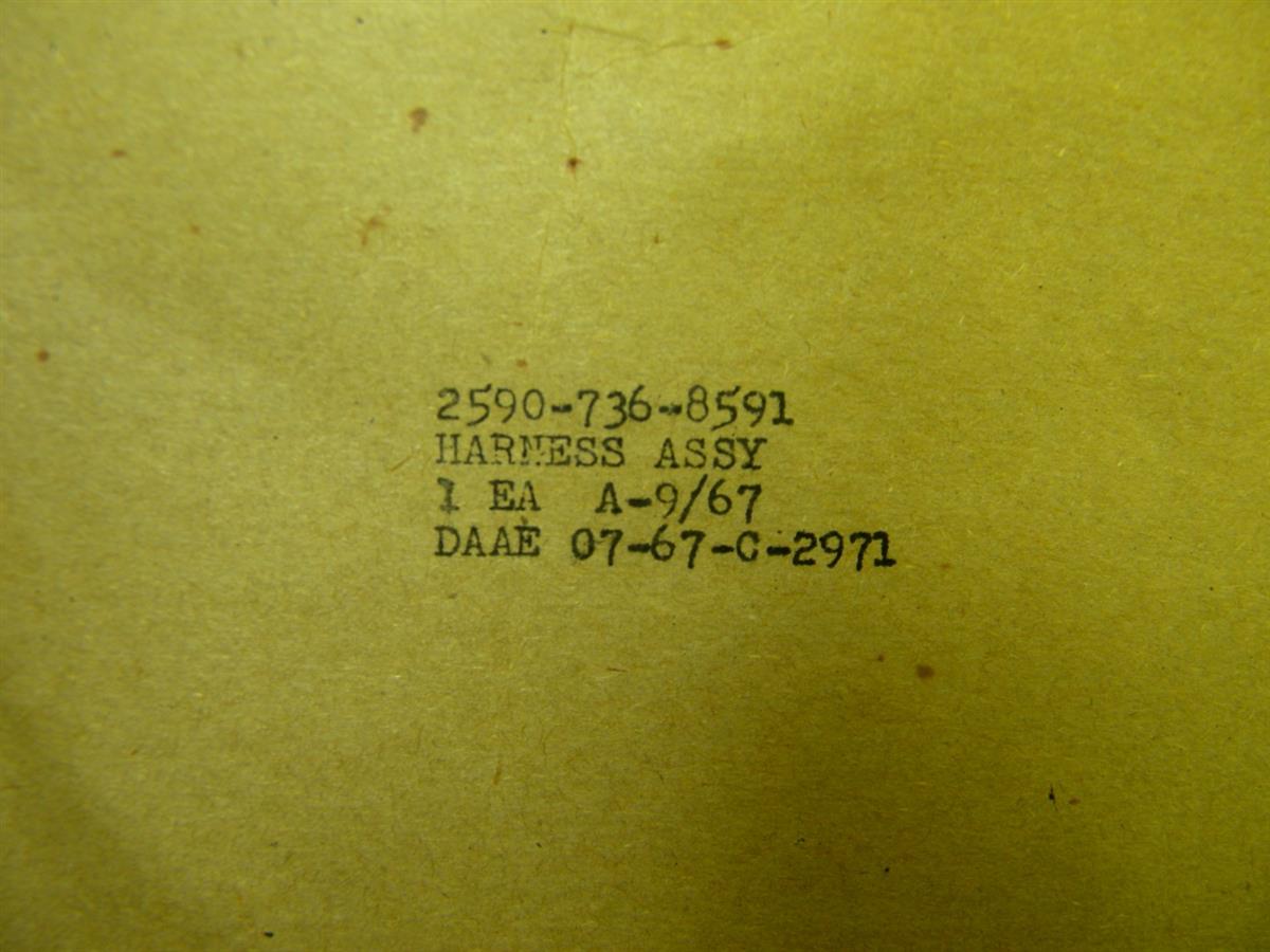 M35-410 | 2590-00-736-8591 Rear Wiring Harness for M36 Gas Powered truck. NOS.  (2).JPG