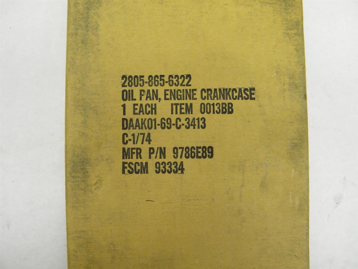 SP-1474 | 2805-00-865-6322 Engine Crankcase Oil Pan for Gasoline Engine Model 1A08. NOS (3).JPG