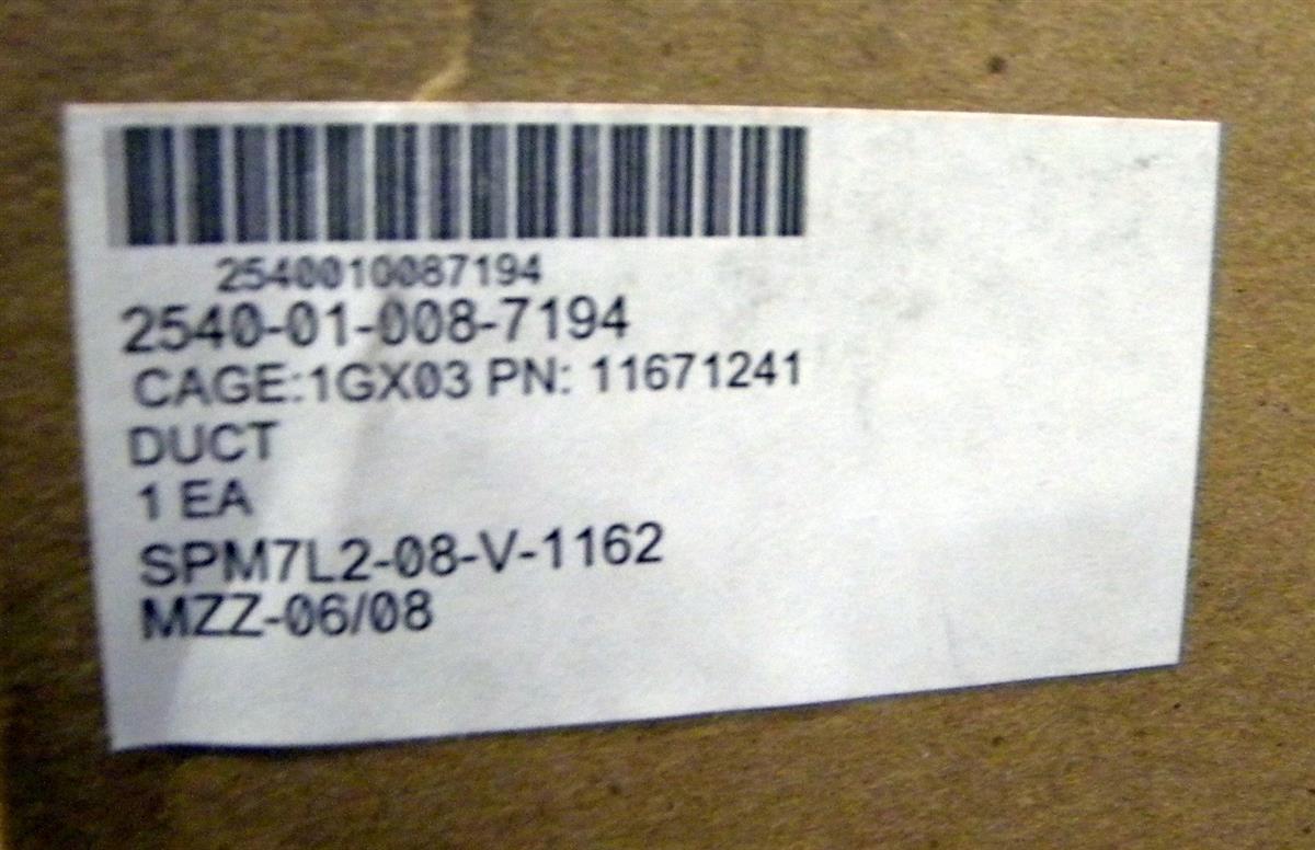 SP-1486 | 2540-01-008-7194 Elow Air Duct for M88A1 and M88A2 Recovery Vehcile. NOS (1).JPG