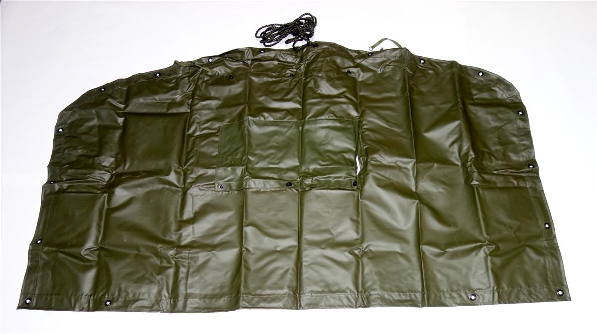 COM-5222-GREEN | 2540-00-402-2157 Vinyl Green Cargo Cover End Curtain for M54, M809, M939 5 Ton NOS (5).JPG