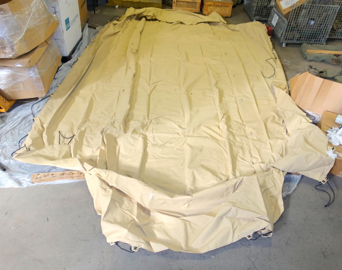 M35-259TAN | 2540-01-438-4927 Tan 18 Foot Vinyl Cargo Cover for M36 Series Trucks NOS (1).JPG