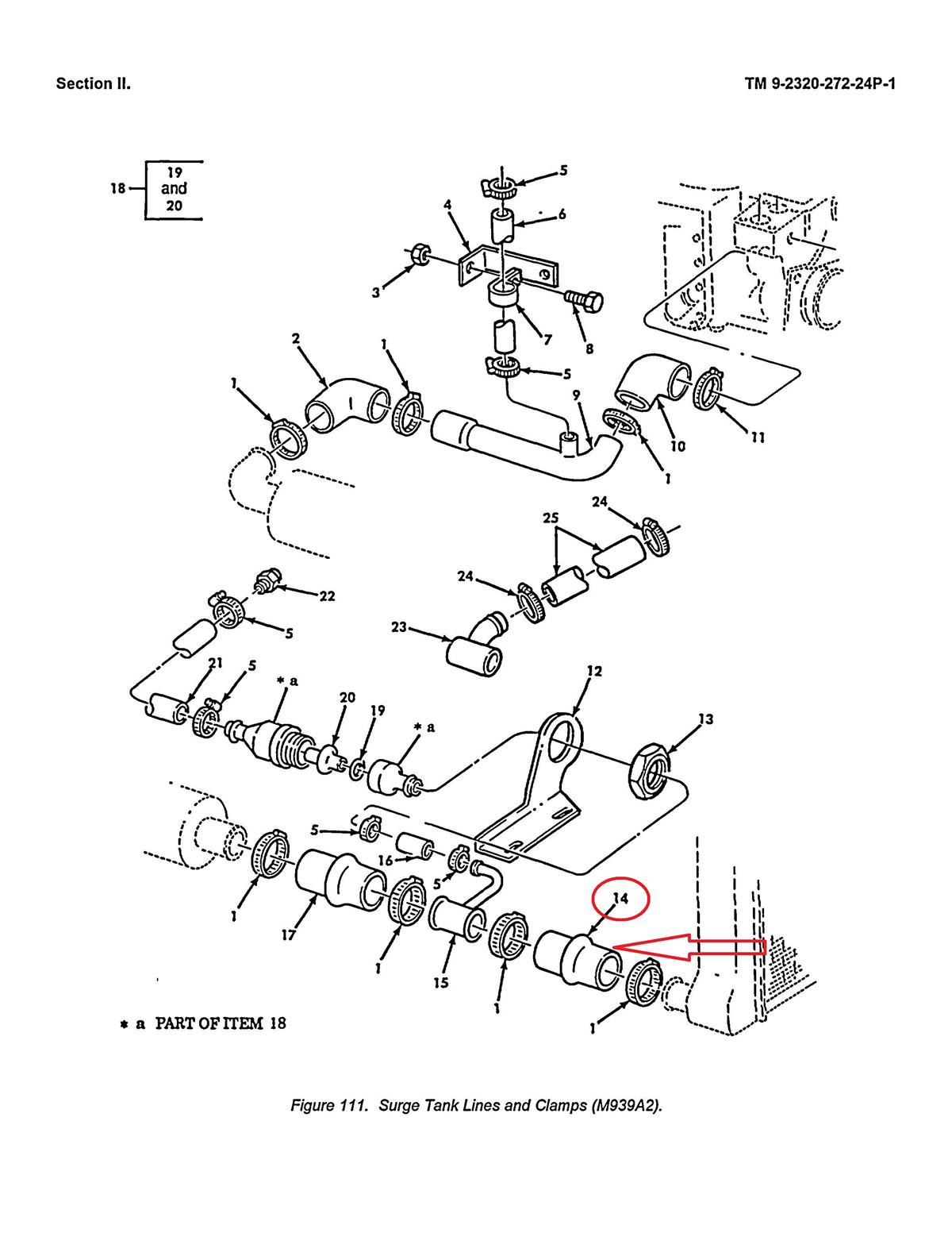 9M-814 | 4720-01-279-3168 Lower Radiator Hose Item 14 (page 1 of 3).jpg