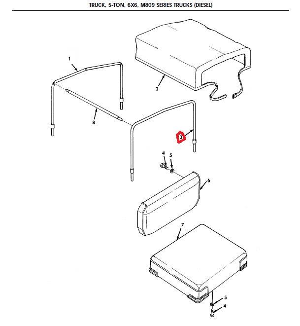 5T-1013 | 5T-1013  Front Wrecker Operator Station Soft Top Support Bow (5).jpg