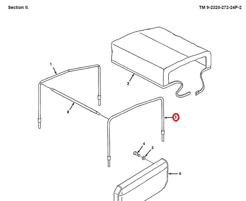 5T-1013 | 5T-1013  Front Wrecker Operator Station Soft Top Support Bow (6).jpg