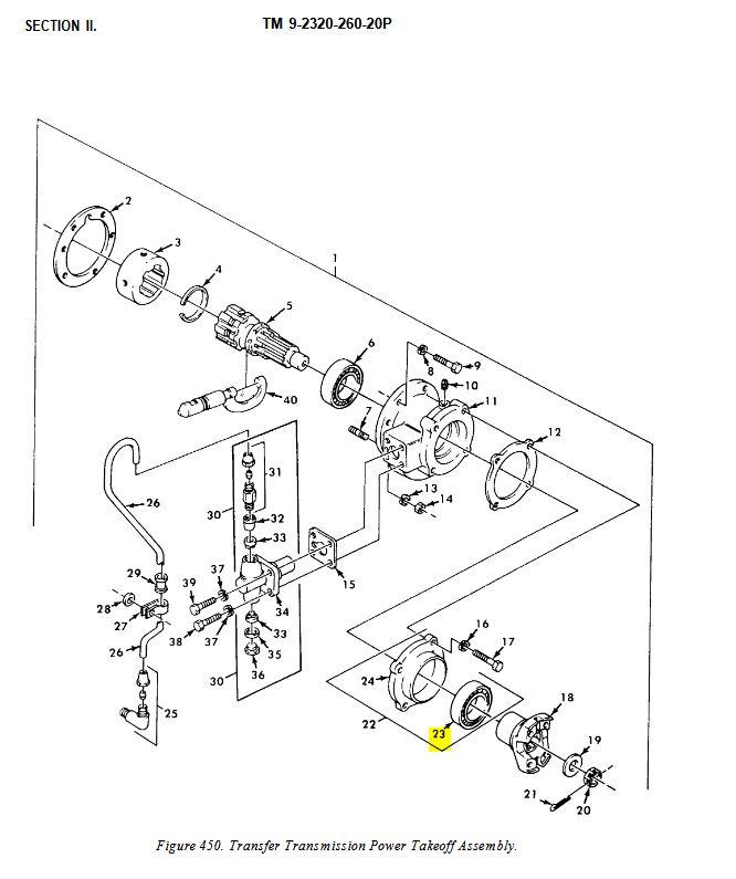 5T-2101 | 5T-2101 Transfer Transmission PTO Assembly Front Plain Seal M809  DIA (1).JPG