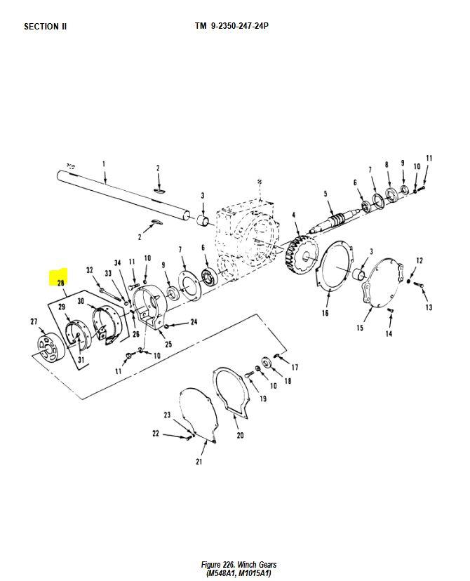 5T-2120 | 5T-2120 Winch Brake Band with Lining M809 M939A1 M939A2 DIA (1).JPG