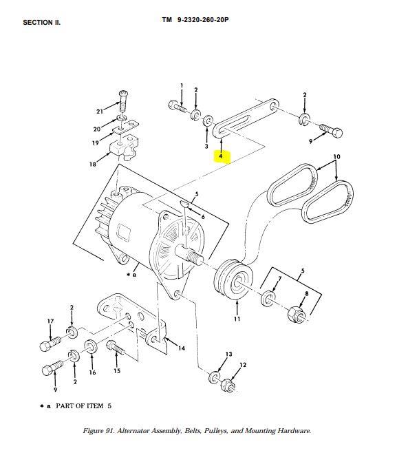 5T-2140 | 5T-2140 Alternator Belt Tension Adjustment Bracket M809 M939 (10).JPG