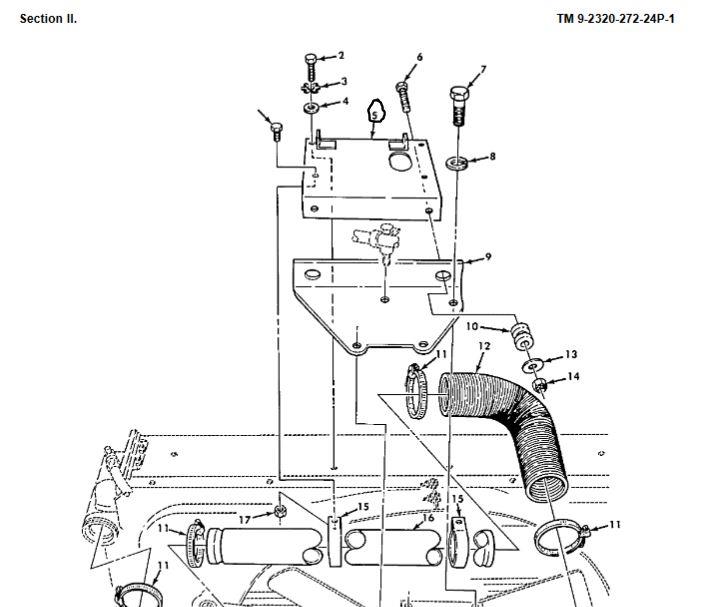 9M-1042 | 9M-1042  Radiator Upper Retainer Bracket M939.JPG