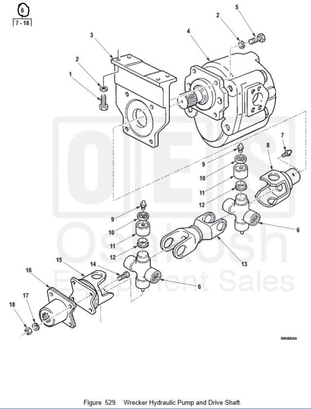 9M-1045 | 9M-1045  Transfer Case To PTO Hydrauic Pump U-Joint M936 Wrecker.JPG