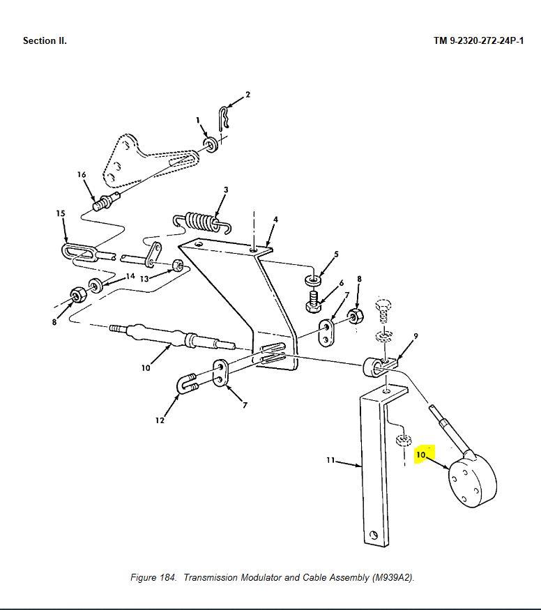 9M-1855 | 9M-1855 Push Pull Allison Transmission Modulator Cable Assembly M939A2 (10).JPG