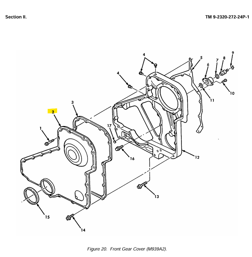 9M-1918 | 9M-1918 Outer Timing Front Gear Cover for Cummins 8.3 Liter M939A2 (2).png