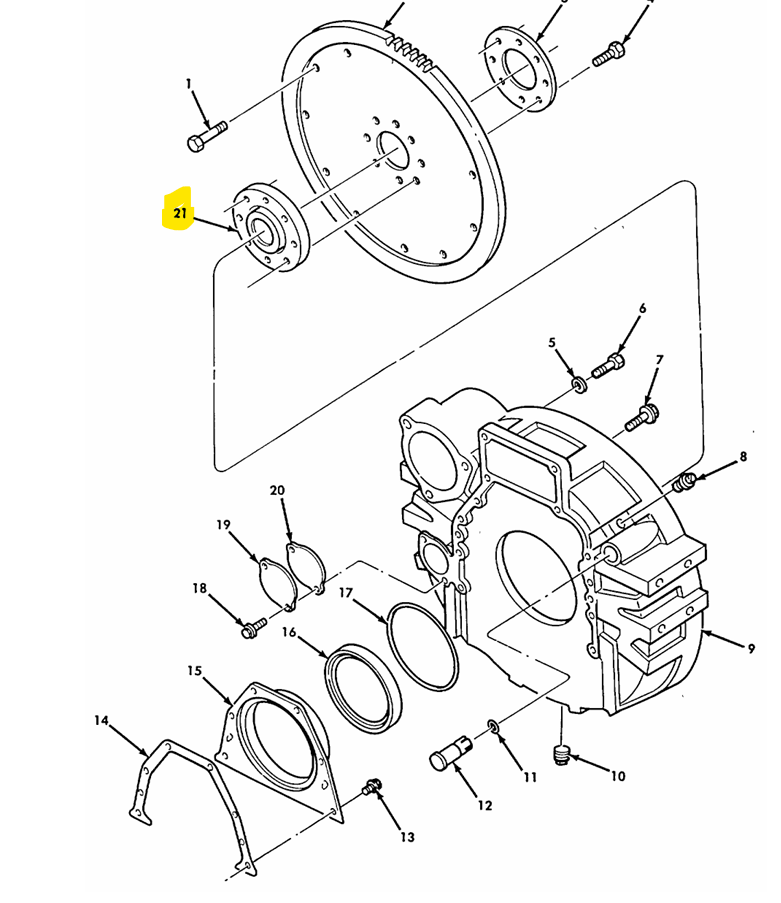 9M-1931 | 9M-1931 Flywheel Spacer with Bolts Cummins 8.3L 6CTA Turbo Diesel Engine M939A2  (2).png