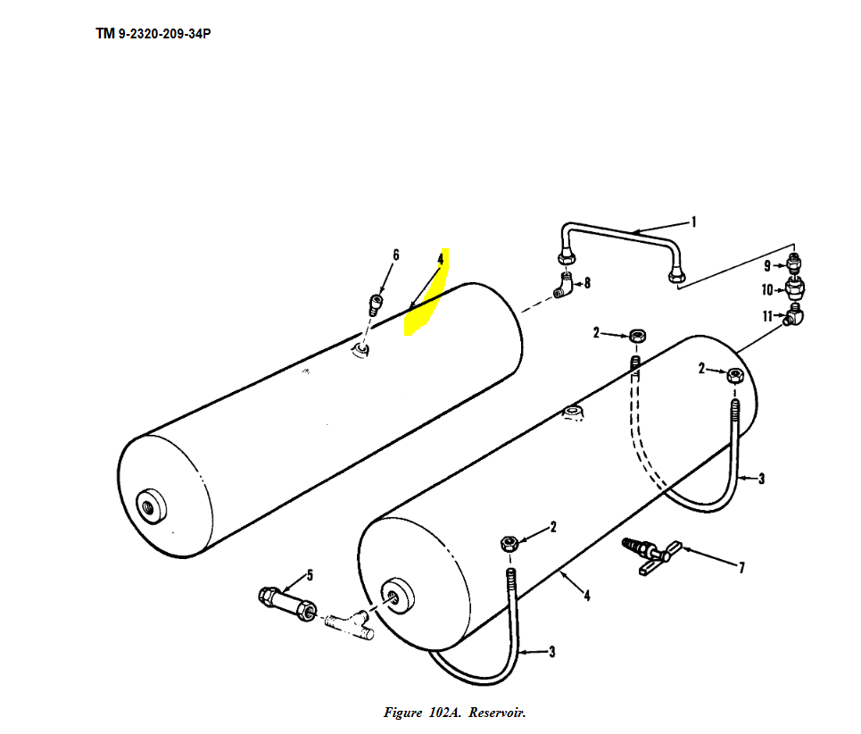 COM-3146 | COM-3146 Air Pressure Reservoir Tank M35A2 M35A3 M548A1 Dia(1).JPG