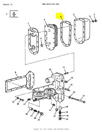 COM-5805 | COM-5805 Oil Cooler Cover Gasket For Multifuel Engines LDS LDT M35A2 M54A2 (1).JPG