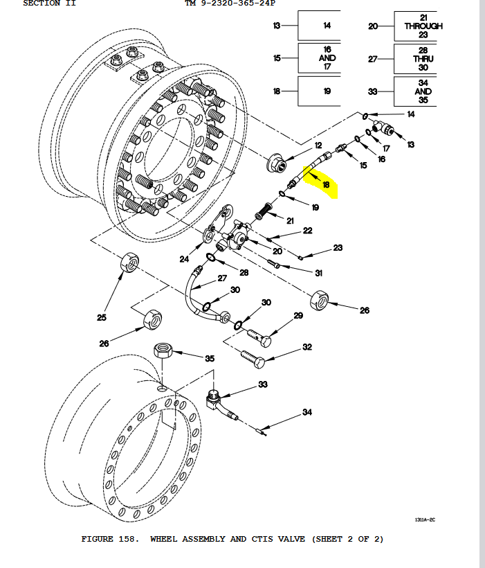 COM-5823 | COM-5823  Nonmetallic Short Hose Assembly CTIS Valve FMTV LMTV M939A2 MRAP   DIA 2 (2).PNG