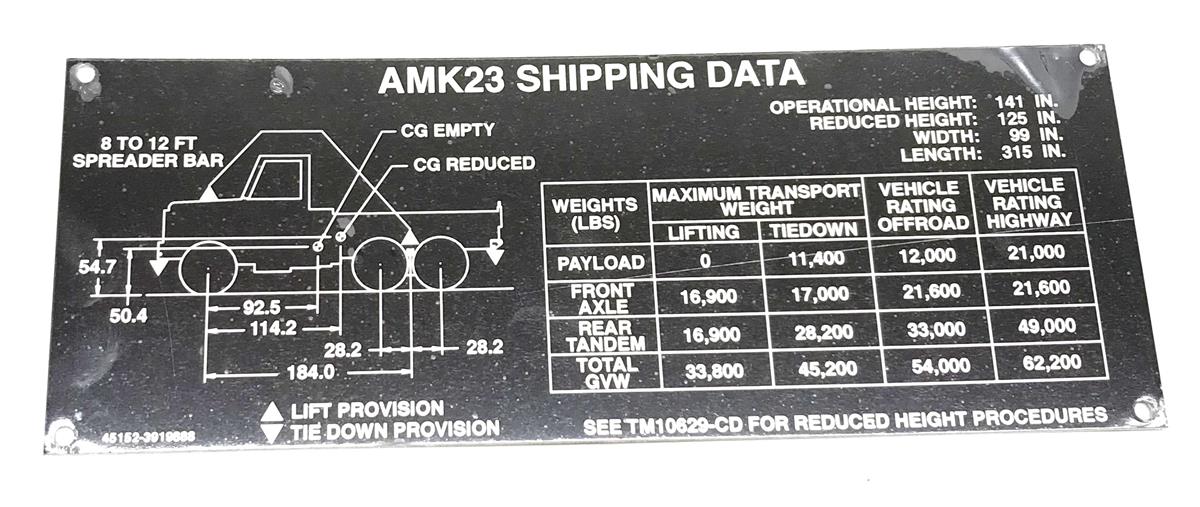DT-441 | DT-441  AMK23 Cargo Truck Data Tag Label Kit (407).jpg