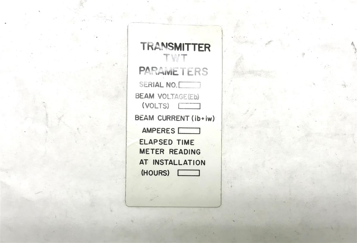DT-489 | DT-489 Transmitter TWT Parameters Decal (1).jpg