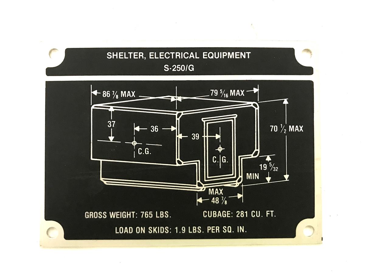DT-490 | DT-490 S-250G Electrical Equipment Shelter Data Plate (1).jpg