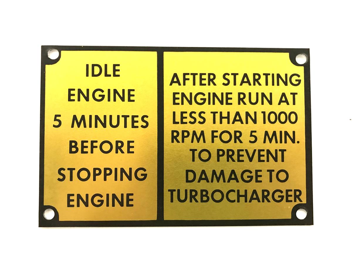 DT-514 | DT-514 Turbo Charger Warning Data Plate (4).jpg