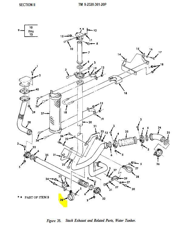 M35-823 | Exhaust Pipe Clamp Bracket Dia 1.JPG