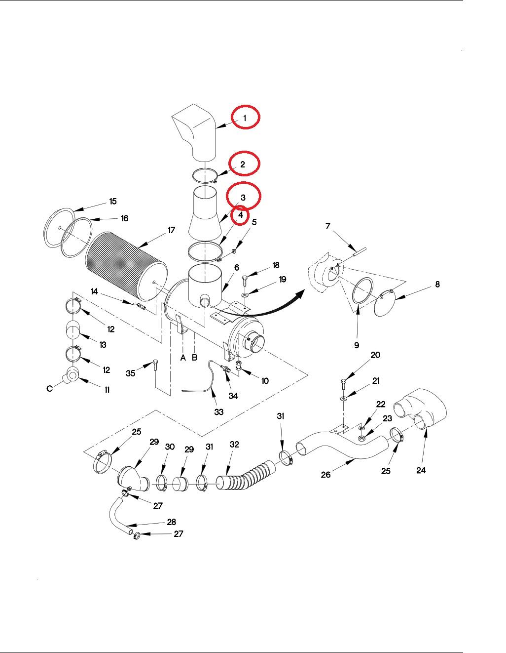 FM-299 | FM-299 LMTV - FMTV Air Intake Snorkel Assembly Parts Diagram.jpg