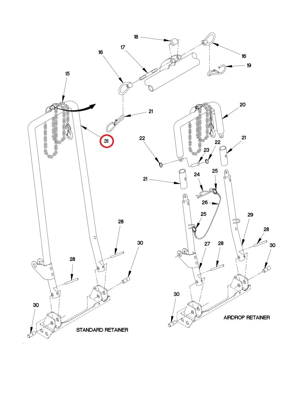 FM-301 | FM-301 FMTV - LMTV Spare Tire Retainer Parts Diagram.jpg