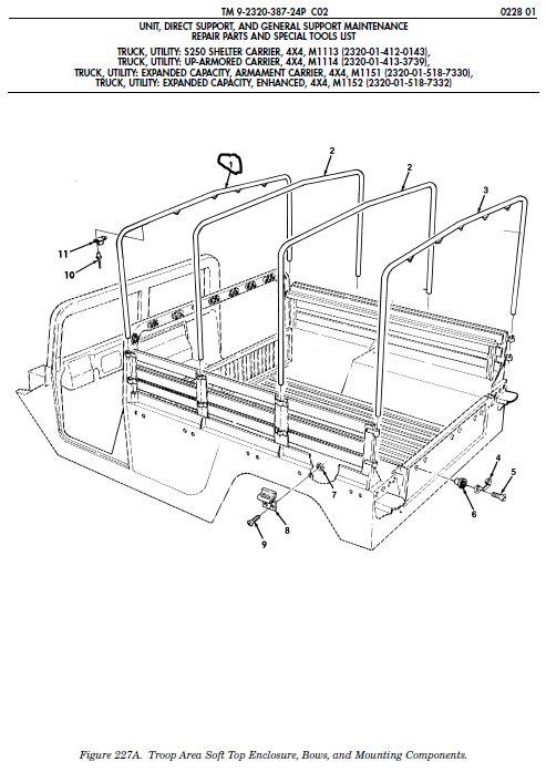 HM-1174 | HM-1174  2 Man Troop Carrier Front Soft Top Bow.JPG