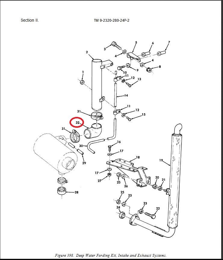 HM-1222 | HM-1222  Deep Water Fording Kit Elbow Hose HMMWV.JPG