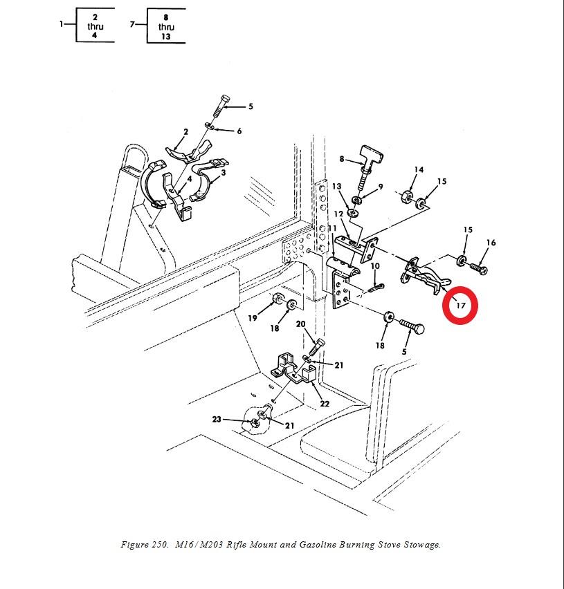 HM-1298 | HM-1298  M16M203 HMMWV Rifle Mount Recoilless Locking Clamp.JPG