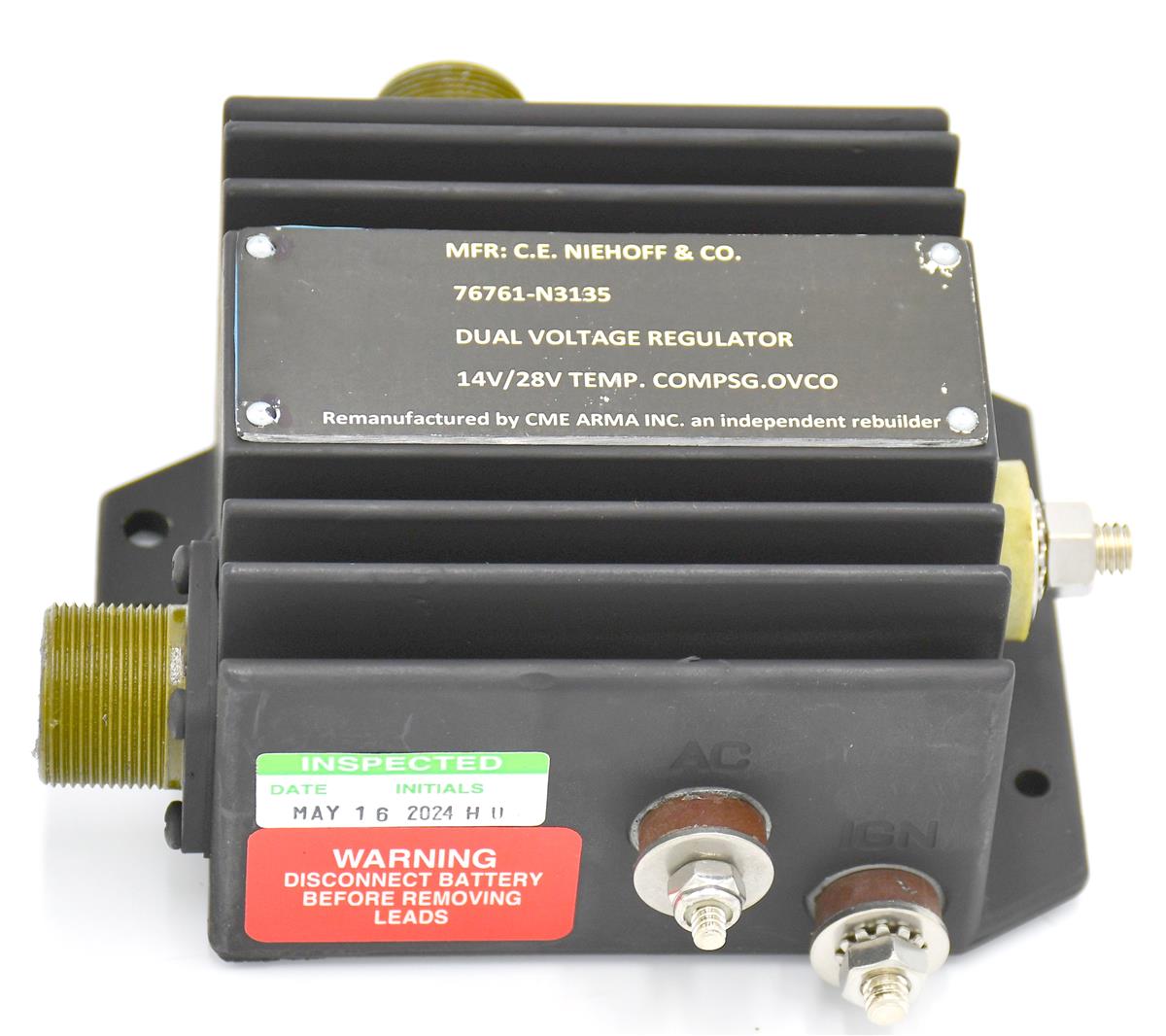 HM-1514 | HM-1514 Voltage Regulator 12V - 24V Dual Voltage Niehoff N3135 for Alternat (5).JPG