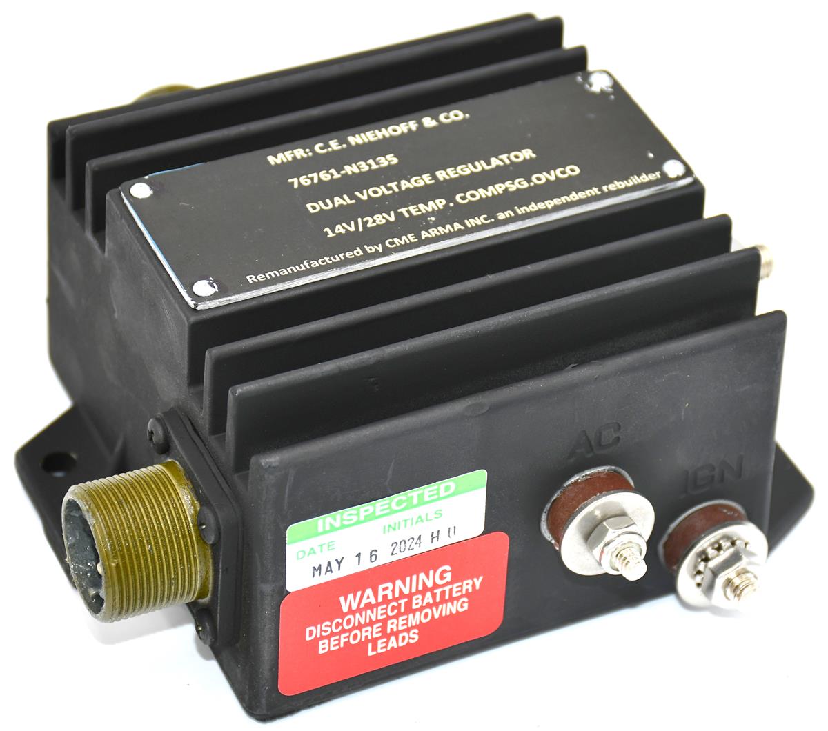 HM-1514 | HM-1514 Voltage Regulator 12V - 24V Dual Voltage Niehoff N3135 for Alternat (7).JPG