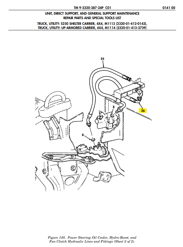 HM-1837 | HM-1837 Fan Clutch Hose Assembly HMMWV manual.png