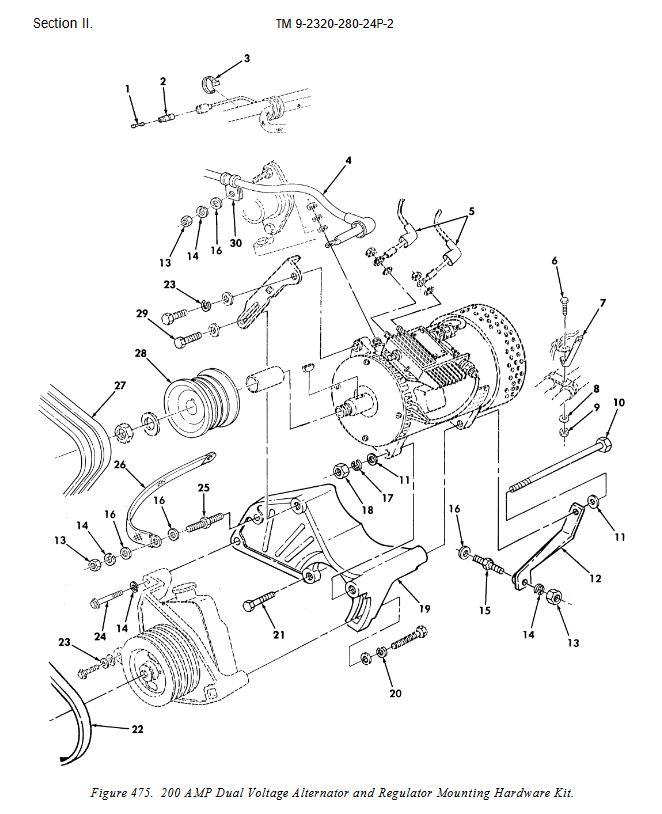 HM-1852 | HM-1852  Alternator Support Rear Mounting Bracket HMMWV (2).JPG