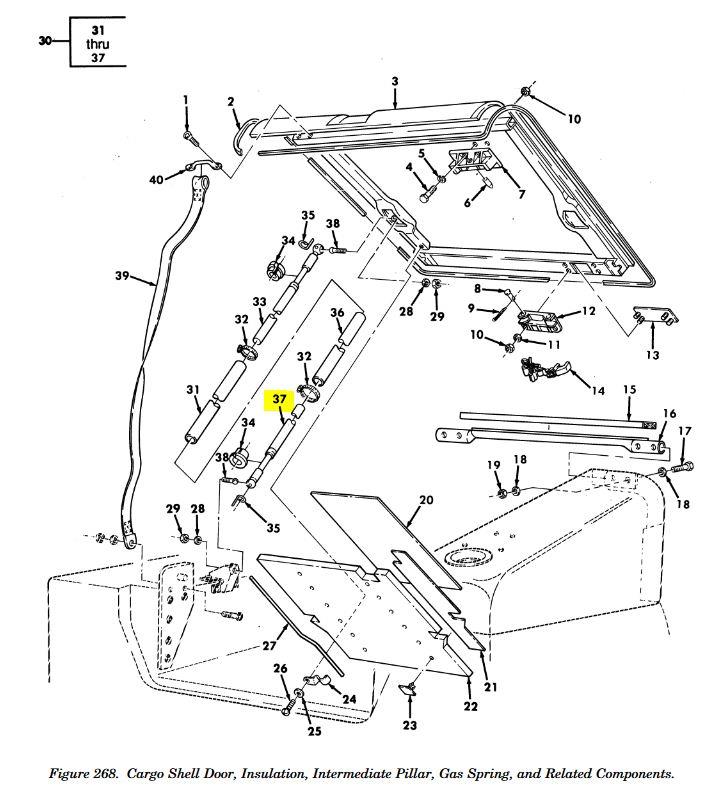 HM-1963 | HM-1963  Lower Rear Hatch Inner Gas Strut HMMWV (6).JPG