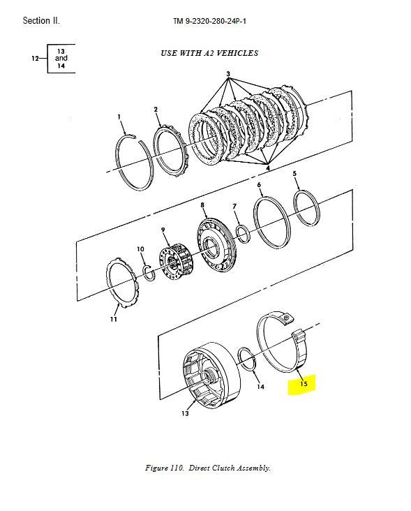 HM-2009 | HM-2009 Direct Clutch Front Brake Band Lining HMMWV A2 Only Dia 1.JPG