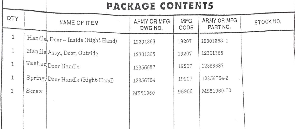 HM-341 | HM-341  Right Side Door Handle Kit HMMWV (NEW)  (11).jpg