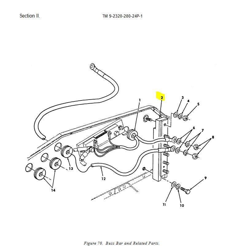 HM-3474 | HM-3474 Alternator Bus Conductor Bar HMMWV DIA 1.JPG