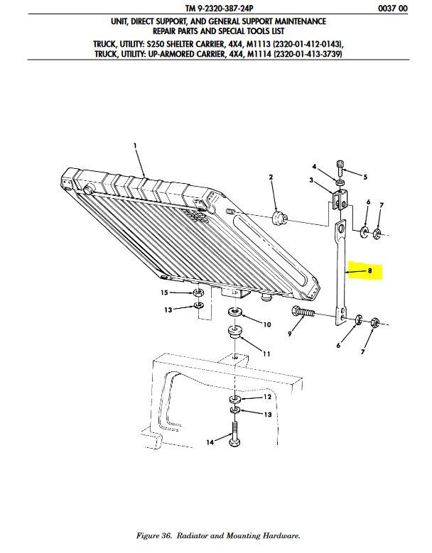 HM-3518 | HM-3518 Right Hand Radiator Support Mounting Bracket HMMWV Dia 2 (2).JPG