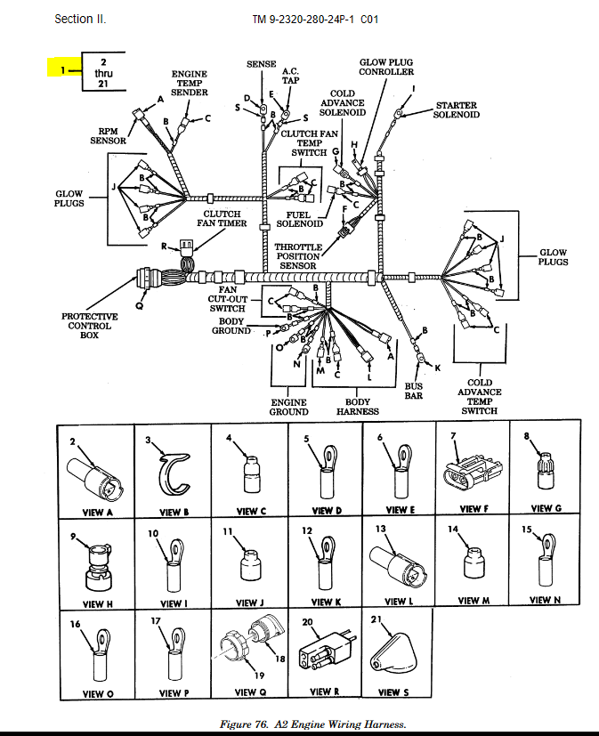 HM-3556 | HM-3556 6.5L Engine Compartment Wiring Harness HMMWV Dia (1).JPG