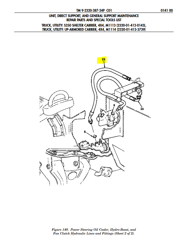 HM-3584 | HM-3584 Mile Marker Rear Winch Pressure Hose Control Block to Steering Gear HMMWVDIA (3).PNG